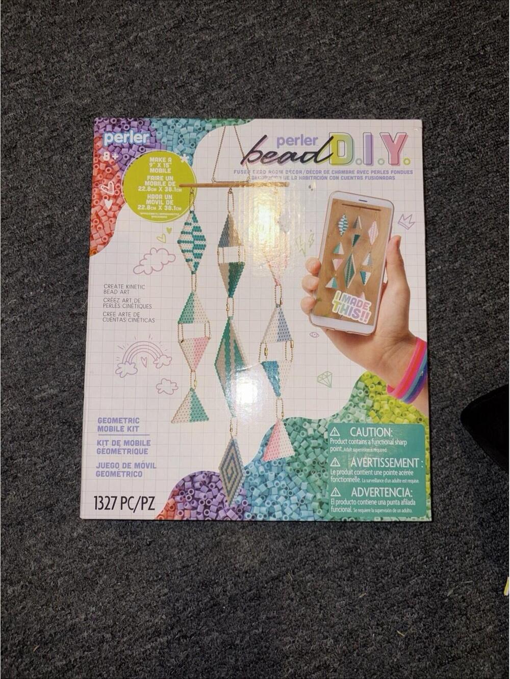 DIY Kinetic Art Mobile Fuse Bead Craft Activity Kit for Home Decor, Finished ...